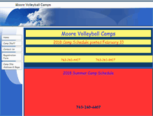 Tablet Screenshot of moorevolleyballcamps.com
